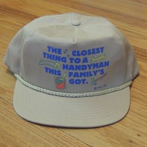 Vintage Hallmark Snapback Hat Funny Handyman Cap